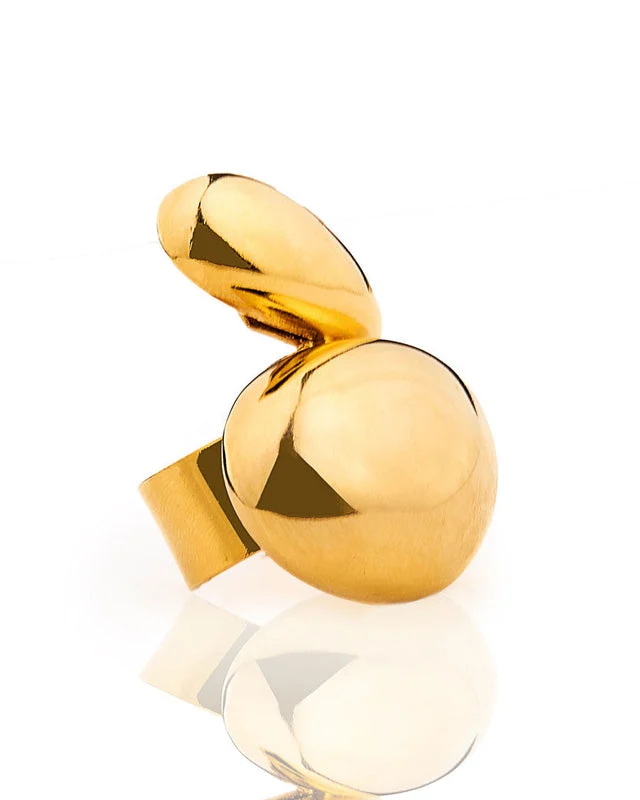 Anillo dorado, foto original sobre fondo blanco